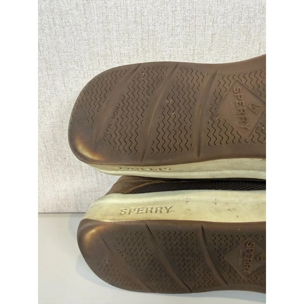SPERRY Top-Sider size 8.5 Mens Convoy‎ 3-Eye Boat Shoe STS17292 Brown Leather
